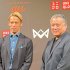 JFA田嶋幸三前会長（右）と写真に納まる本田圭佑氏　（Ｃ）日刊ゲンダイ