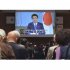 歴史修正主義的な集団への“サービストーク”のつもりもあったか？（Ｃ）共同通信社