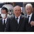 親分の司忍6代目山口組組長（中央）／（Ｃ）日刊ゲンダイ